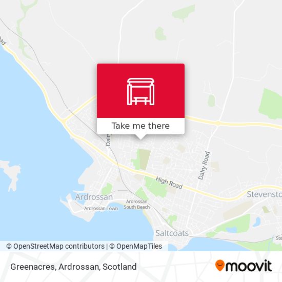 Greenacres, Ardrossan map