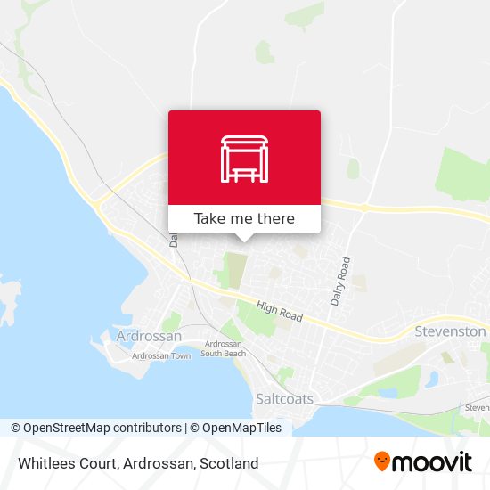 Whitlees Court, Ardrossan map