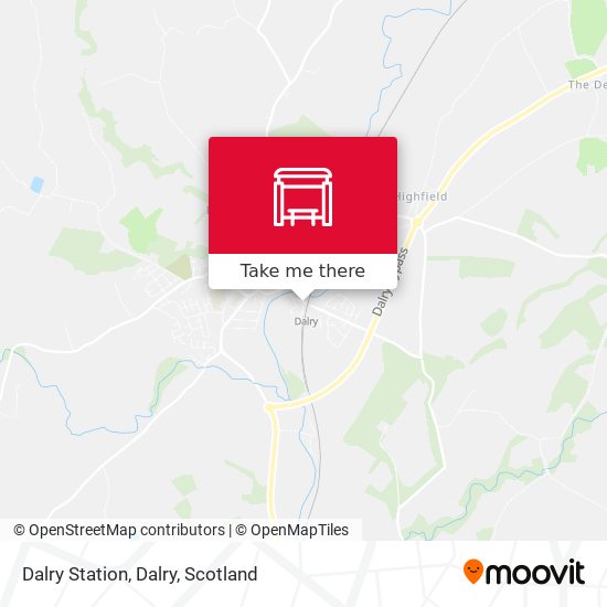 Dalry Station, Dalry map