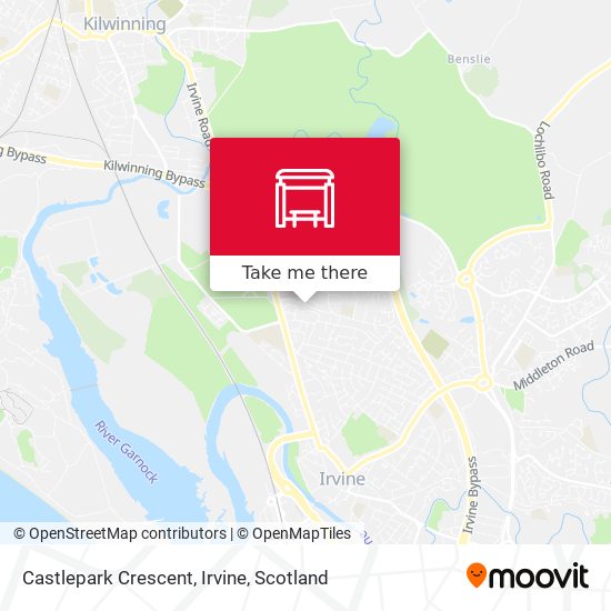 Castlepark Crescent, Irvine map