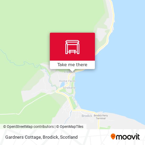 Gardners Cottage, Brodick map