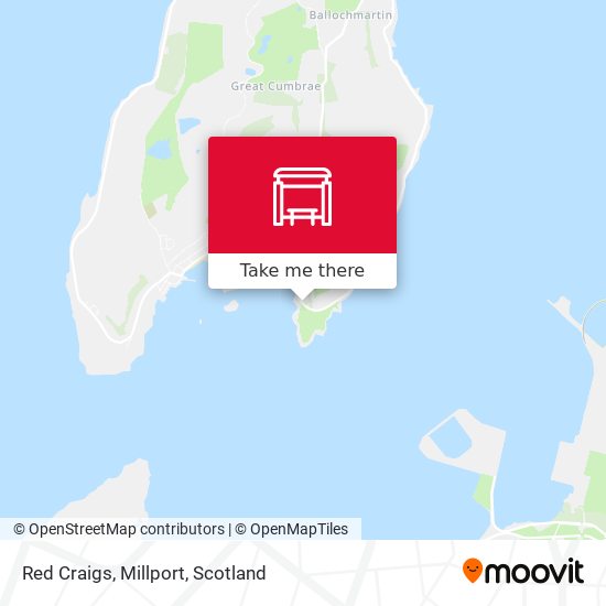 Red Craigs, Millport map