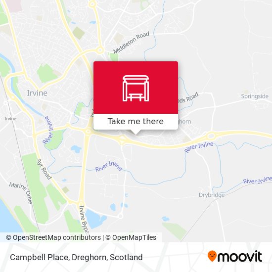 Campbell Place, Dreghorn map