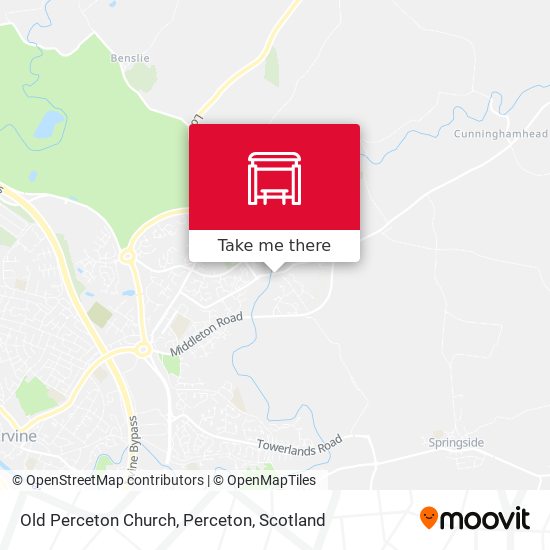 Old Perceton Church, Perceton map