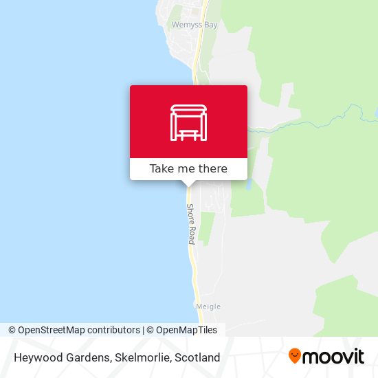 Heywood Gardens, Skelmorlie map