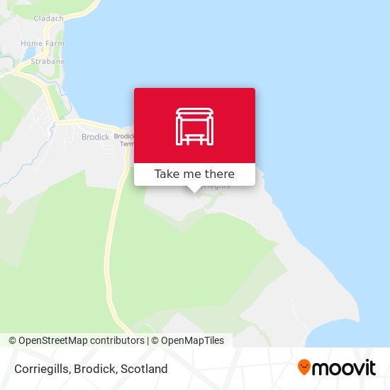 Corriegills, Brodick map