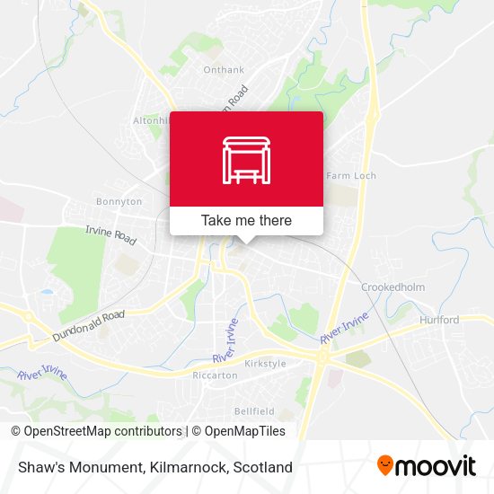 Shaw's Monument, Kilmarnock map