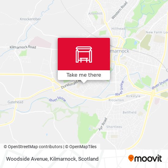 Woodside Avenue, Kilmarnock map