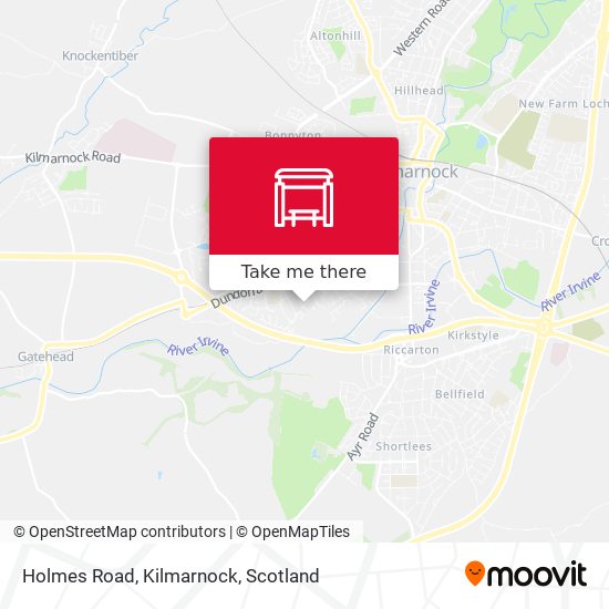 Holmes Road, Kilmarnock map