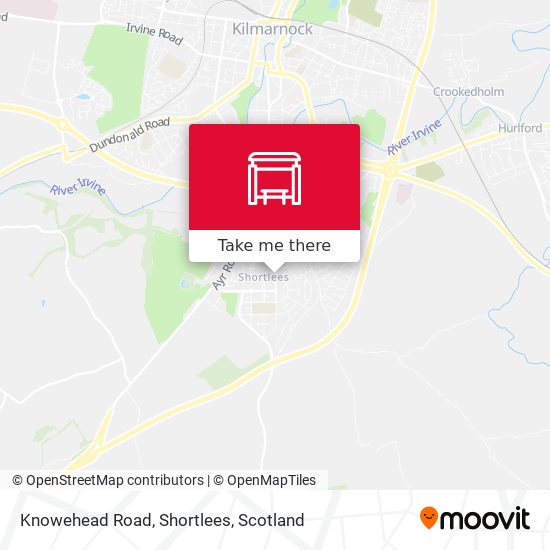 Knowehead Road, Shortlees map