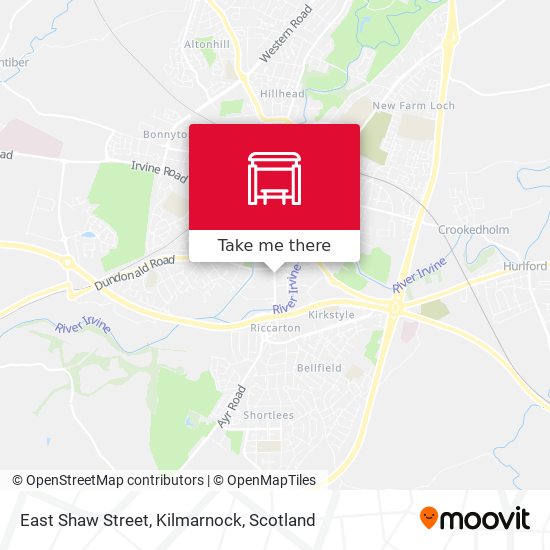 East Shaw Street, Kilmarnock map
