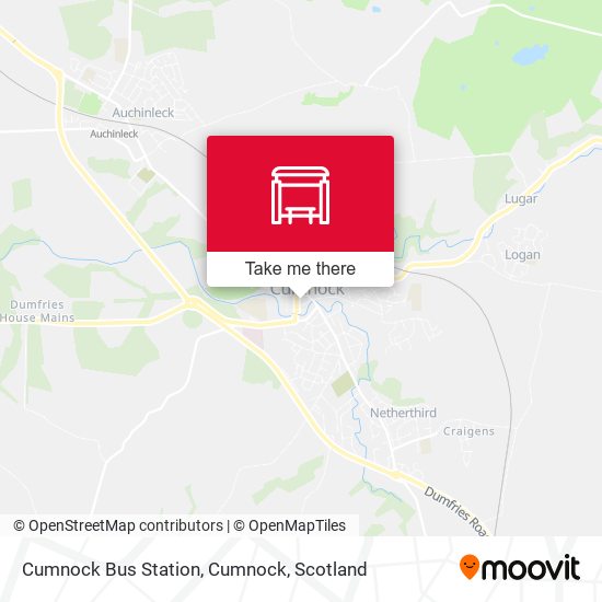 Cumnock Bus Station, Cumnock map