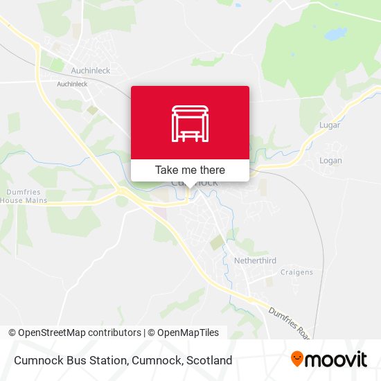 Cumnock Bus Station, Cumnock map