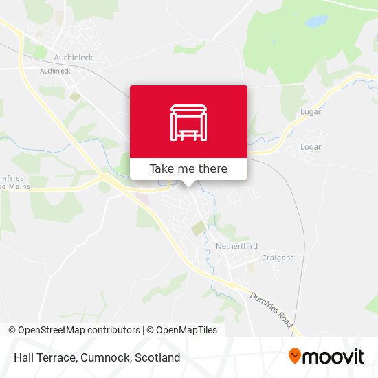 Hall Terrace, Cumnock map