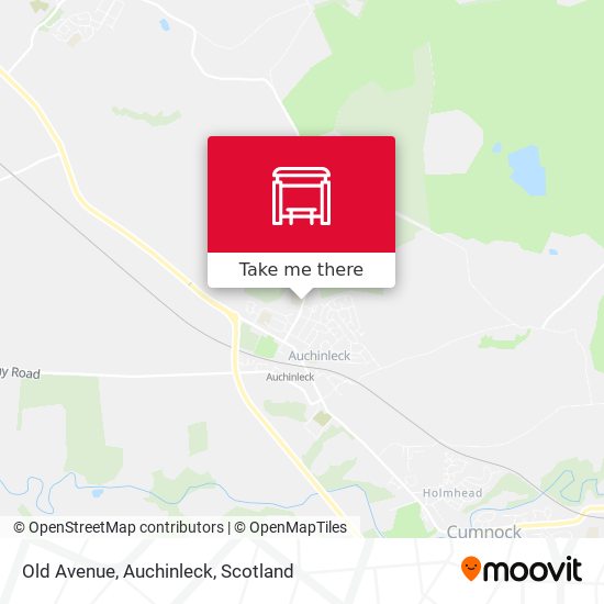 Old Avenue, Auchinleck map