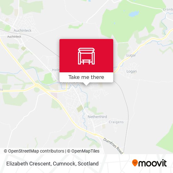 Elizabeth Crescent, Cumnock map