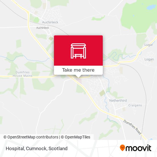 Hospital, Cumnock map