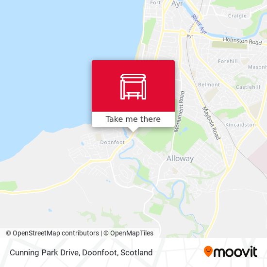 Cunning Park Drive, Doonfoot map