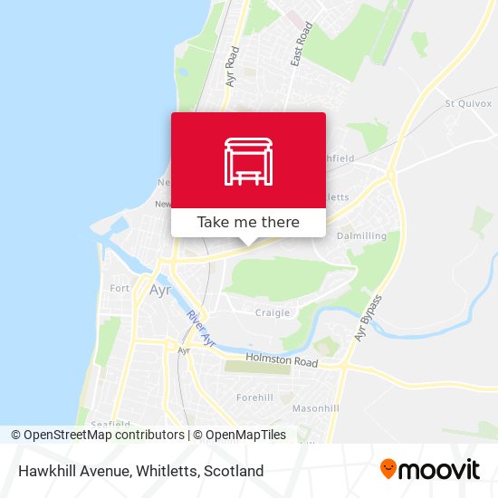 Hawkhill Avenue, Whitletts map