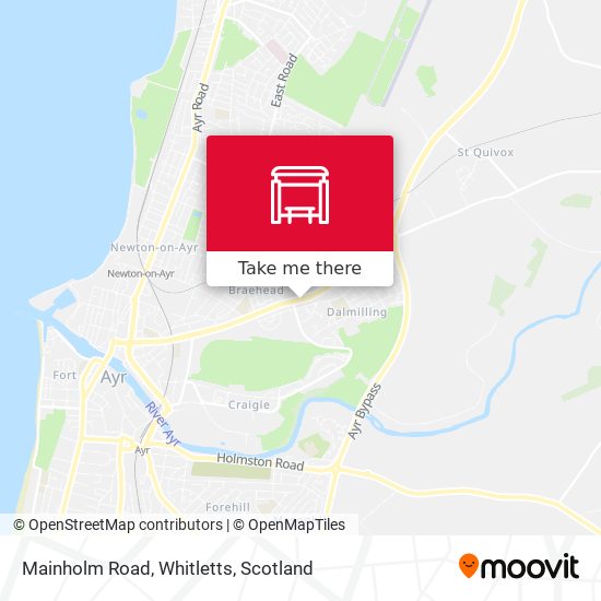 Mainholm Road, Whitletts map