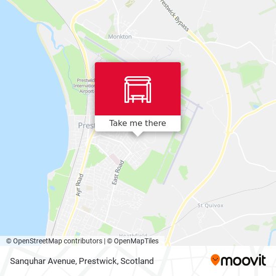 Sanquhar Avenue, Prestwick map