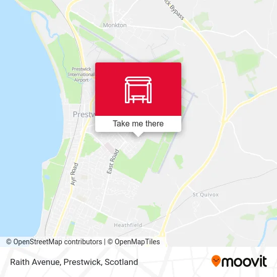 Raith Avenue, Prestwick map