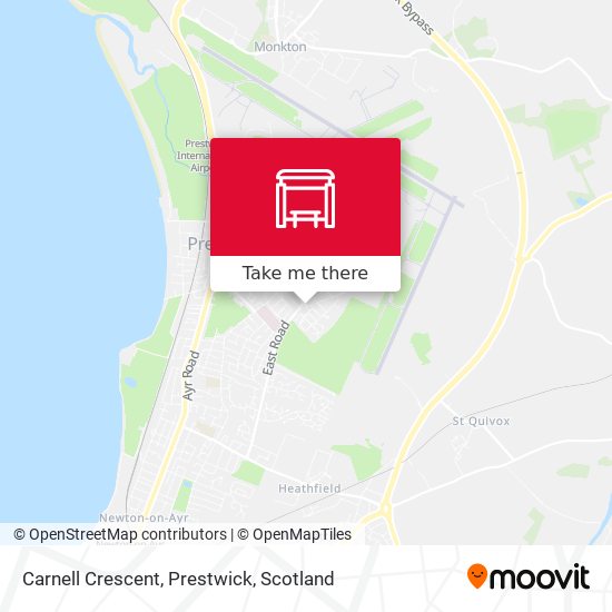 Carnell Crescent, Prestwick map