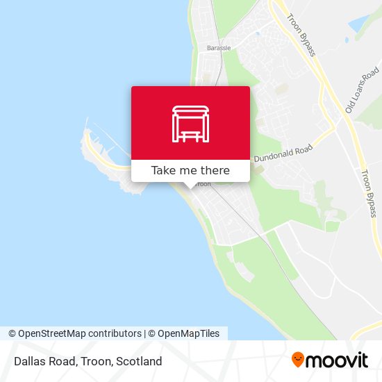 Dallas Road, Troon map