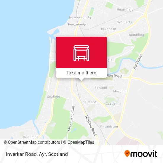 Inverkar Road, Ayr map