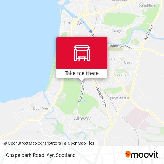Chapelpark Road, Ayr map