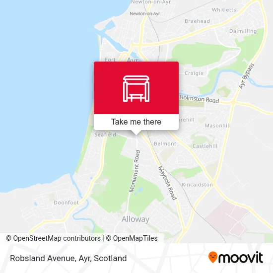 Robsland Avenue, Ayr map