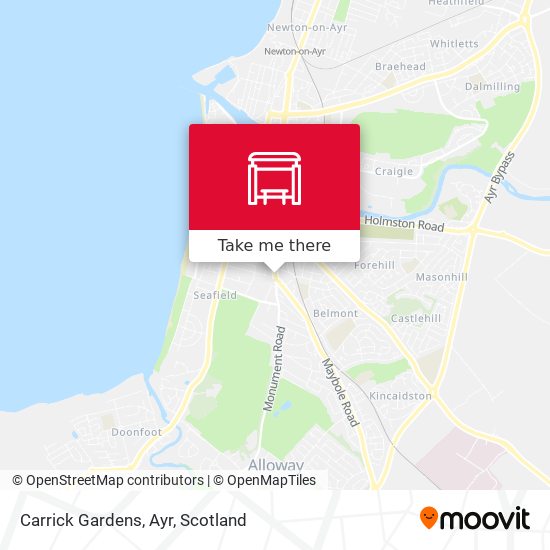 Carrick Gardens, Ayr map