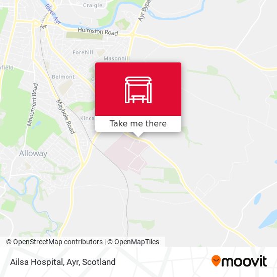 Ailsa Hospital, Ayr map