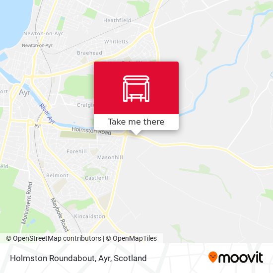 Holmston Roundabout, Ayr map
