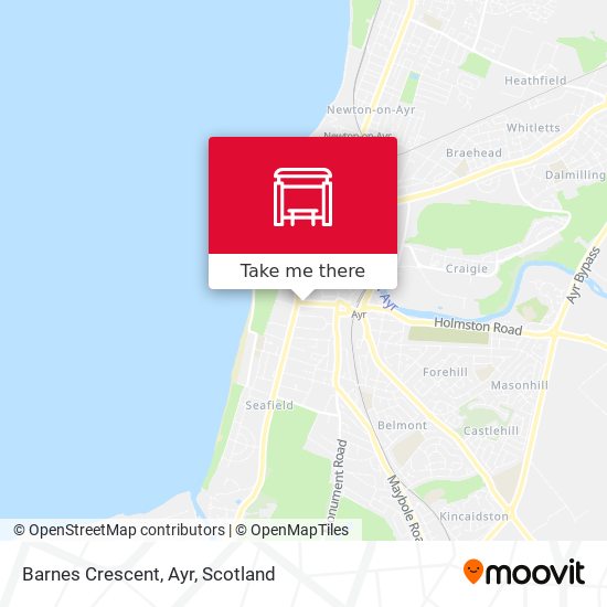Barnes Crescent, Ayr map
