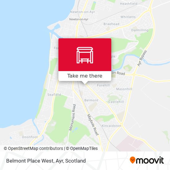 Belmont Place West, Ayr map