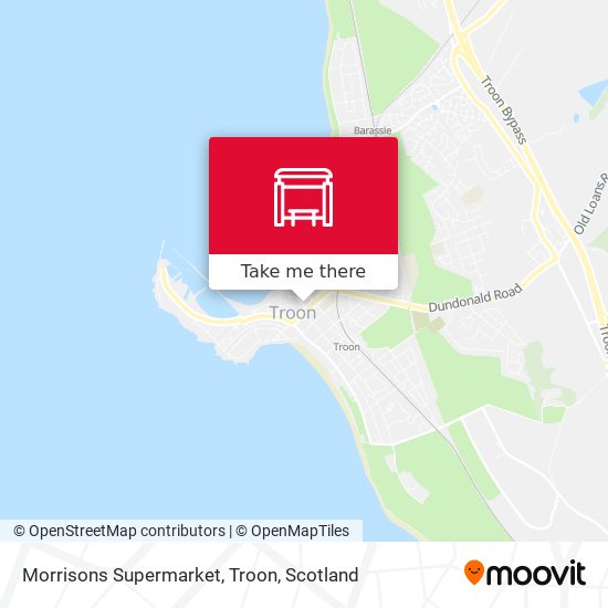 Morrisons Supermarket, Troon map