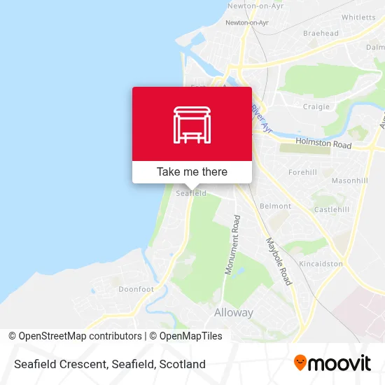 Seafield Crescent, Seafield map