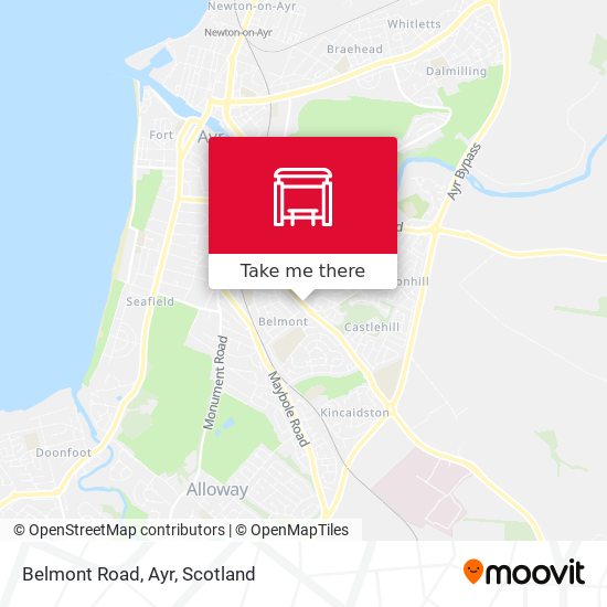 Belmont Road, Ayr map