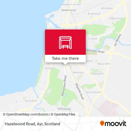Hazelwood Road, Ayr map