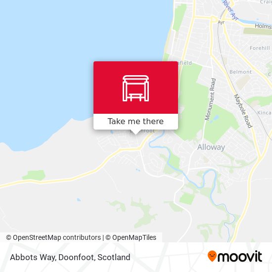 Abbots Way, Doonfoot map