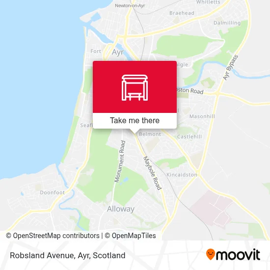 Robsland Avenue, Ayr map