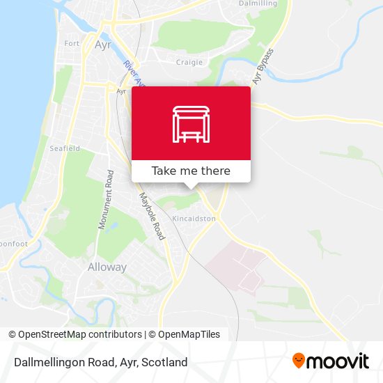 Dallmellingon Road, Ayr map