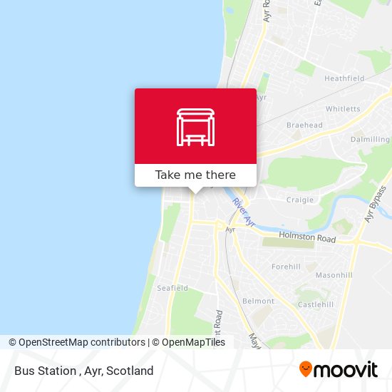 Bus Station , Ayr map