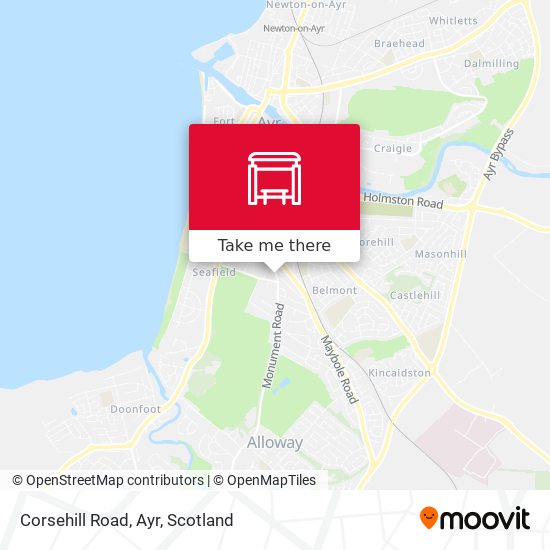Corsehill Road, Ayr map