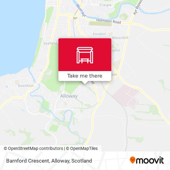 Barnford Crescent, Alloway map