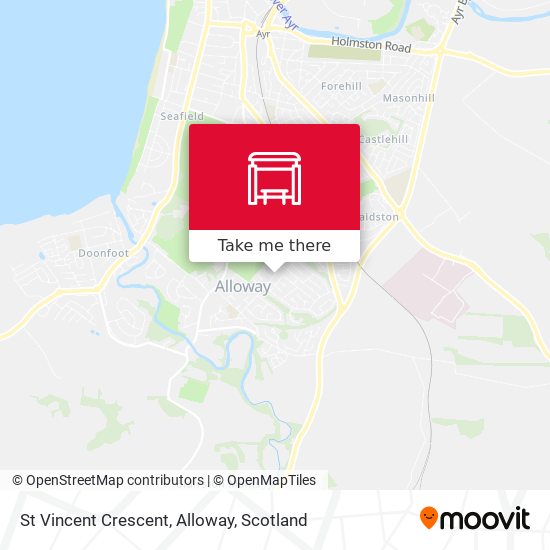St Vincent Crescent, Alloway map