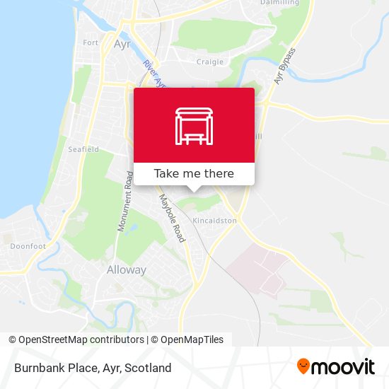 Burnbank Place, Ayr map