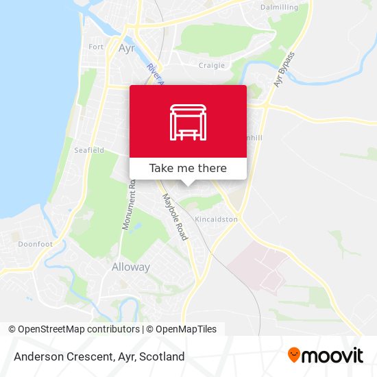 Anderson Crescent, Ayr map