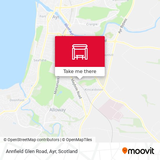 Annfield Glen Road, Ayr map